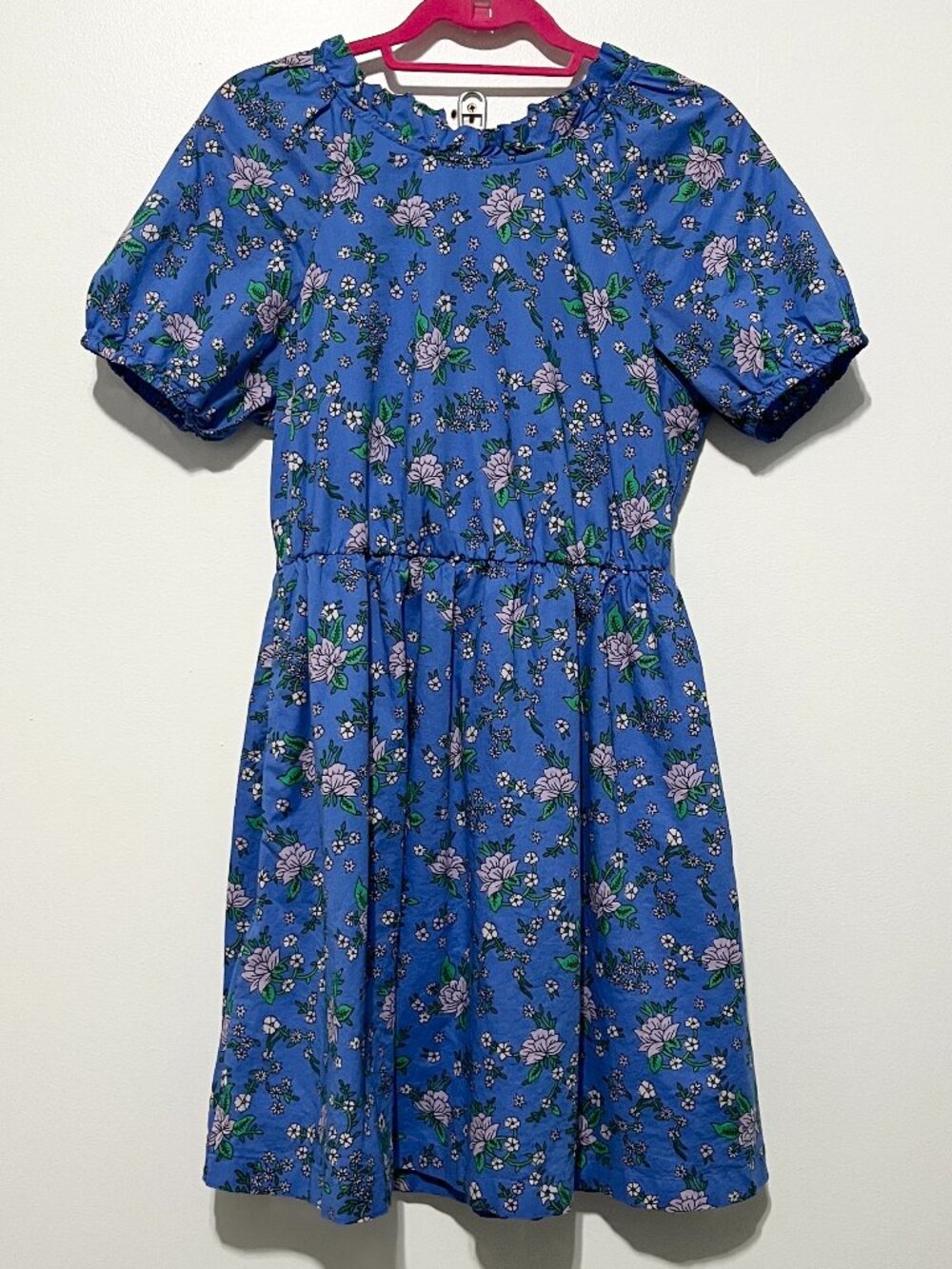 J Crew Womens Floral Puff Sleeve Dress 8 Coquette Bloomcore Cotton Garden Party
